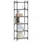 Preview: Bücherregal 6 Böden Grau Sonoma 60x30x188 cm Holzwerkstoff