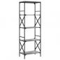 Preview: Bücherregal 5 Böden Grau Sonoma 59x35x171 cm Holzwerkstoff