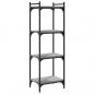Preview: Bücherregal 4 Böden Grau Sonoma 40x30x120 cm Holzwerkstoff