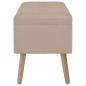 Preview: Bank mit Stauraum 80 cm Beige Samt