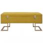 Preview: Bank mit Staufach 105 cm Senfgelb Samt