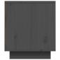 Preview: TV-Schrank Grau 80x35x40,5 cm Massivholz Kiefer