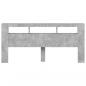 Preview: LED-Kopfteil Betongrau 220x18,5x103,5 cm Holzwerkstoff
