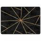 Preview: Teppich Waschbar Schwarz und Golden 120x180 cm Rutschfest