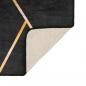 Preview: Teppich Waschbar Schwarz und Golden 120x180 cm Rutschfest