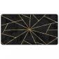Preview: Teppich Waschbar Schwarz und Golden 80x150 cm Rutschfest