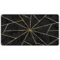 Preview: Teppich Waschbar Schwarz und Golden 80x150 cm Rutschfest