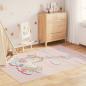Preview: ARDEBO.de - Kinderteppich Rosa 160x230 cm Einhorn Waschbar Rutschfest