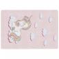 Preview: Kinderteppich Rosa 160x230 cm Einhorn Waschbar Rutschfest