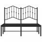 Preview: Bettgestell mit Kopfteil Metall Schwarz 120x200 cm