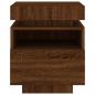 Preview: Nachttische mit LED-Leuchten 2 Stk. Braun Eiche 40x39x48,5 cm