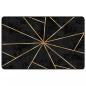 Preview: Teppich Waschbar Schwarz und Golden 190x300 cm Rutschfest