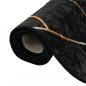 Preview: Teppich Waschbar Schwarz und Golden 190x300 cm Rutschfest