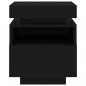 Preview: Nachttische mit LED-Leuchten 2 Stk. Schwarz 40x39x48,5 cm