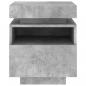 Preview: Nachttische mit LED-Leuchten 2 Stk. Betongrau 40x39x48,5 cm