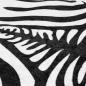 Preview: Teppich Schwarz Weiß 120x170 cm Zebramuster Waschbar Rutschfest