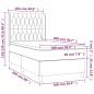 Preview: Boxspringbett mit Matratze & LED Blau 100x200 cm Stoff