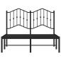 Preview: Bettgestell mit Kopfteil Metall Schwarz 120x190 cm