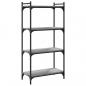 Preview: Bücherregal 4 Böden Grau Sonoma 60x30x120 cm Holzwerkstoff