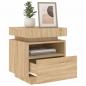 Preview: Nachttische mit LED-Leuchten 2 Stk. Sonoma Eiche 40x39x48,5 cm