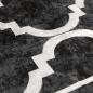 Preview: Teppich Waschbar Schwarz und Weiß 190x300 cm Rutschfest