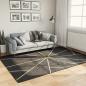Preview: ARDEBO.de - Teppich Waschbar Schwarz und Golden 160x230 cm Rutschfest