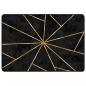 Preview: Teppich Waschbar Schwarz und Golden 160x230 cm Rutschfest
