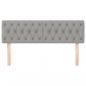 Preview: Kopfteile 2 Stk. Hellgrau 72x7x78/88 cm Stoff