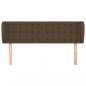 Preview: Kopfteil mit Ohren Dunkelbraun 147x23x78/88 cm Stoff