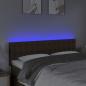 Preview: LED Kopfteil Dunkelbraun 144x5x78/88 cm Stoff