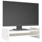 Preview: Monitorständer Weiß 50x27x15 cm Massivholz Kiefer