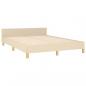 Preview: Bettgestell mit Kopfteil Creme 140x190 cm Stoff