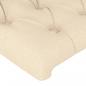 Preview: LED Kopfteil Creme 147x16x118/128 cm Stoff