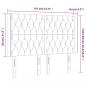Preview: LED Kopfteil Creme 147x16x118/128 cm Stoff