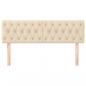 Preview: Kopfteile 2 Stk. Creme 72x7x78/88 cm Stoff
