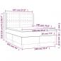 Preview: Boxspringbett mit Matratze & LED Dunkelbraun 140x190 cm Stoff
