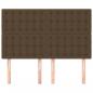 Preview: Kopfteile 4 Stk. Dunkelbraun 72x5x78/88 cm Stoff