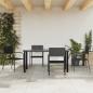 Preview: ARDEBO.de - 5-tlg. Garten-Essgruppe Schwarz Poly Rattan