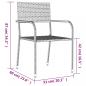 Preview: 5-tlg. Garten-Essgruppe Schwarz Poly Rattan