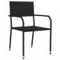 Preview: 5-tlg. Garten-Essgruppe Schwarz Poly Rattan