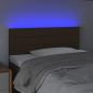 Preview: LED Kopfteil Dunkelbraun 90x5x78/88 cm Stoff