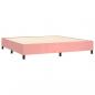 Preview: Boxspringbett mit Matratze & LED Rosa 200x200 cm Samt
