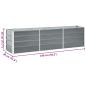 Preview: Garten-Hochbeet Verzinkter Stahl 240×40×45 cm Grau
