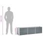 Preview: Garten-Hochbeet Verzinkter Stahl 240×40×45 cm Grau