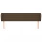 Preview: Kopfteil mit Ohren Dunkelbraun 203x23x78/88 cm Stoff