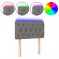 Preview: LED Kopfteil Dunkelgrau 80x7x78/88 cm Stoff