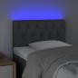 Preview: LED Kopfteil Dunkelgrau 80x7x78/88 cm Stoff