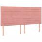 Preview: Kopfteile 4 Stk. Rosa 100x5x78/88 cm Samt