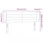 Preview: Kopfteil mit Ohren Dunkelbraun 147x23x78/88 cm Stoff