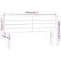 Preview: LED Kopfteil Dunkelbraun 144x5x78/88 cm Stoff